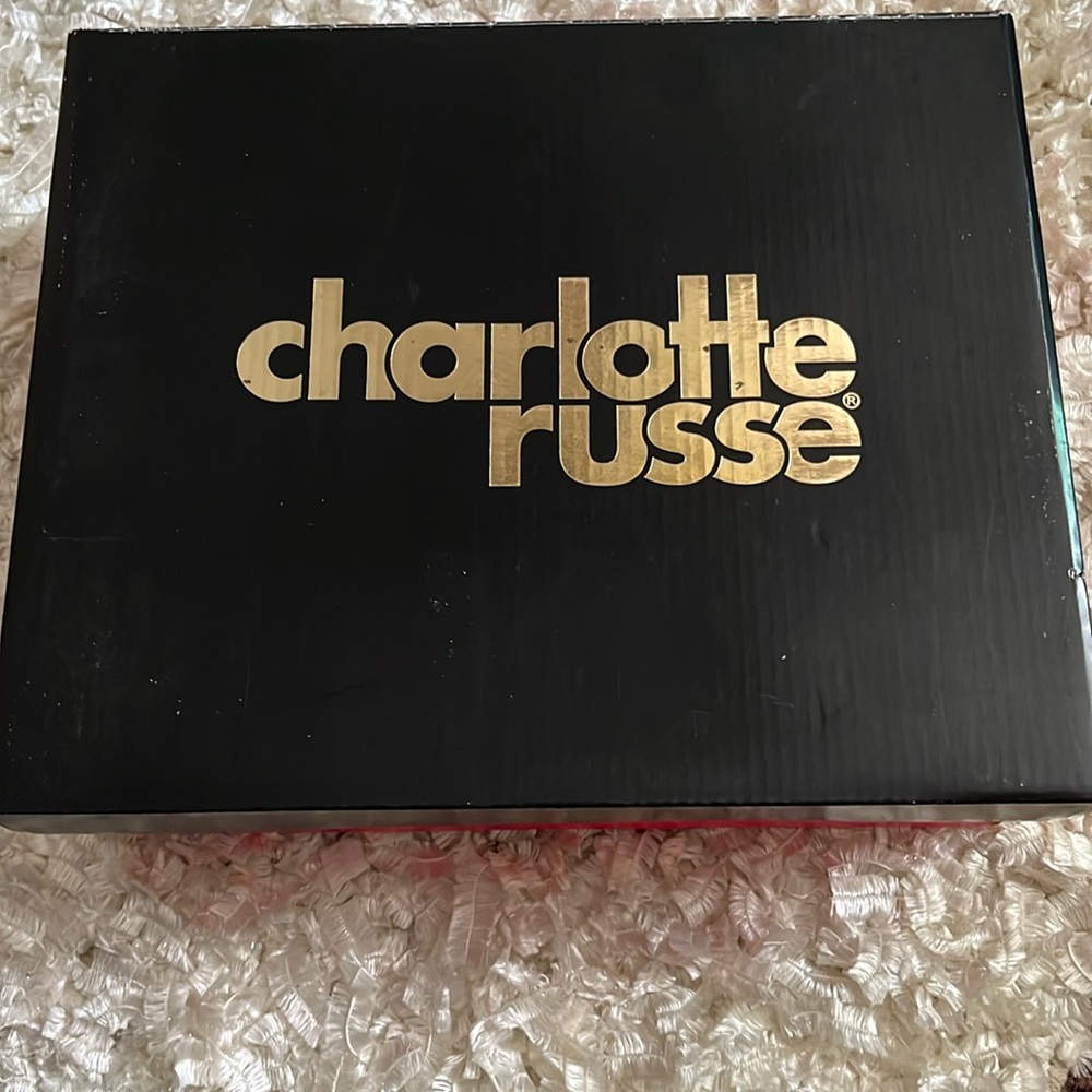 Charlotte Russe size 8 Faux Leather Tan colored strapped heeled sandals